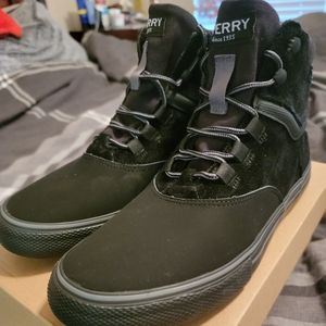 Black Sperry Boots